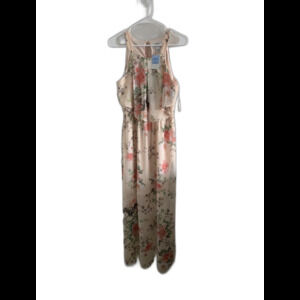 Sweet Storm Floral Halter Maxi dress Junior sz L  NWT